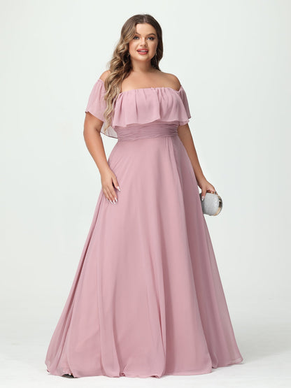 Vestidos Princesa/ Formato A com Decote Em V Sem Mangas Em Chiffon com Divisão Lateral Plus Size com Bolsos